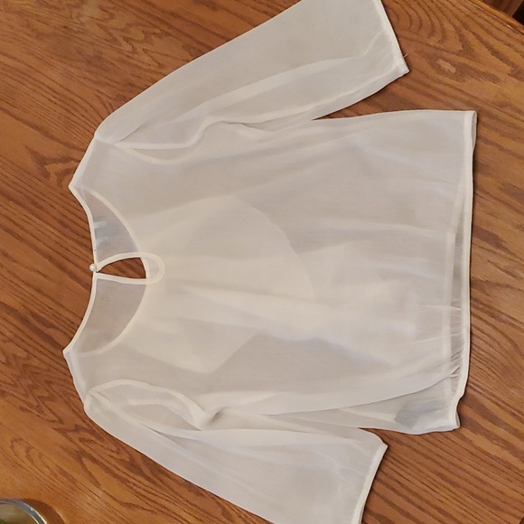 Cream, By & By, shirt, size M - Picture 2 of 6